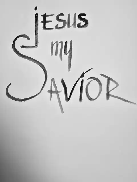 Jesus my Savior hand-painted lettering